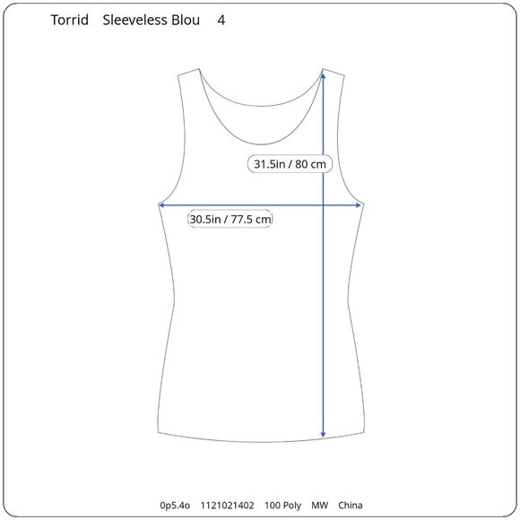 Torrid Orange Tassle Lightweight Sleeveless Plus Size Blouse Women's 4 - Picture 9 of 9